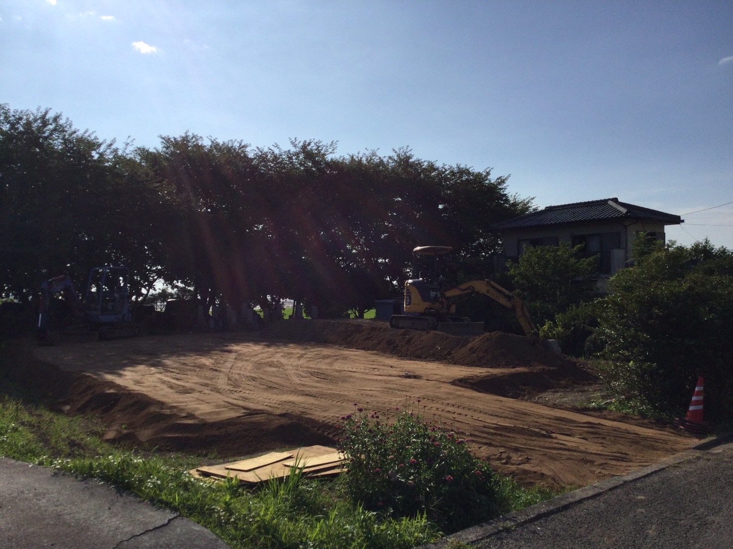 T様邸　造成工事が進んでいます